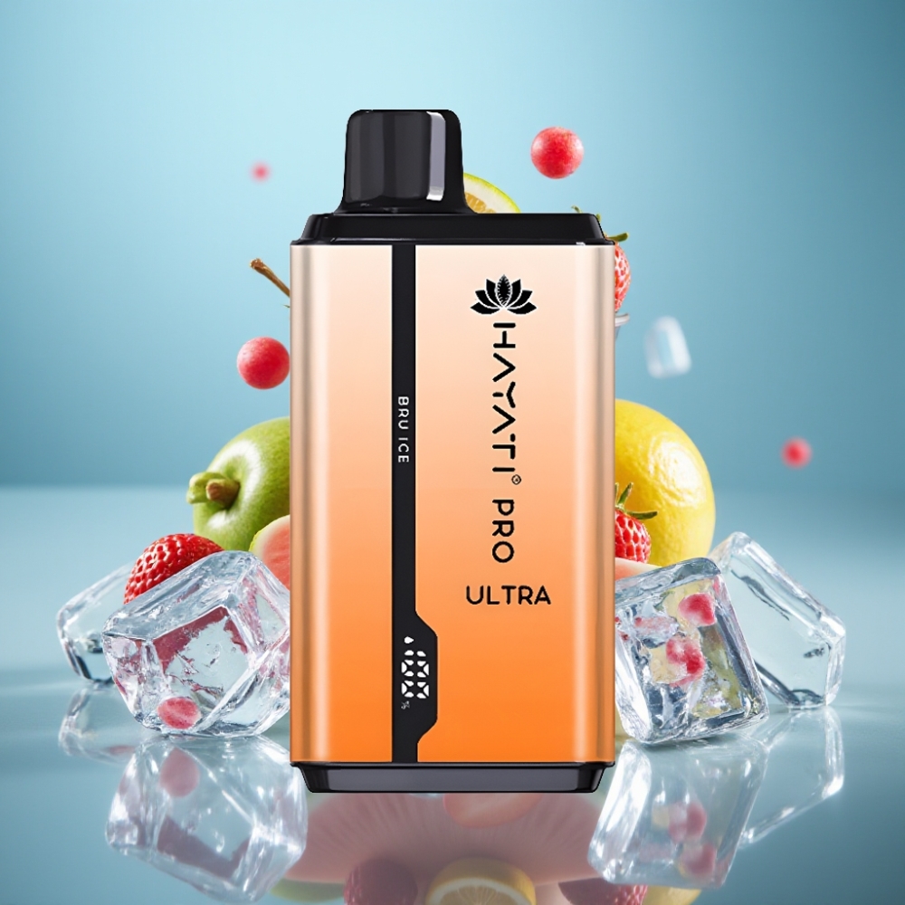 Hayati Pro Ultra 15000 Puffs Jednorazové Vape Bru Ľadový a 2×12ml
