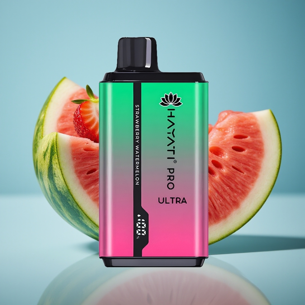 Hayati Pro Ultra 15000 Puffs Jednorazové Vape Jahoda Vodný melón 12ml