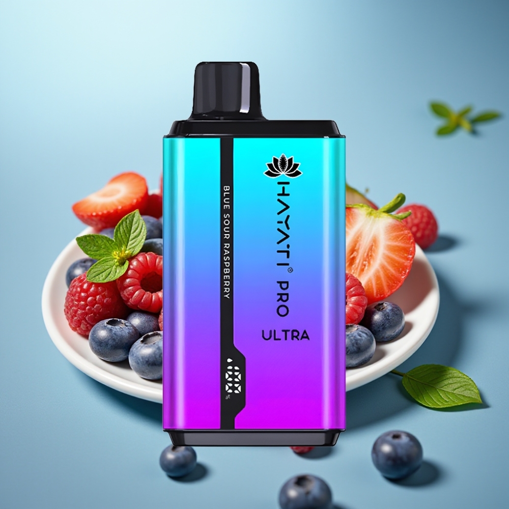 Hayati Pro Ultra 15000 Puffs Jednorazové Vape Čučoriedka-Jahoda Mentol a Malina Mentol 2×12ml 2%