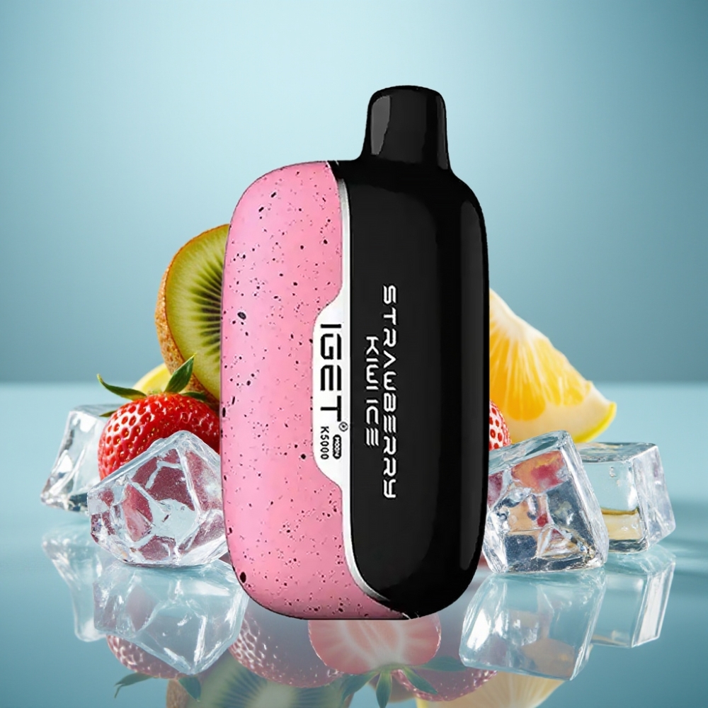 IGET Moon K5000 Puffs Jednorázová E-Cigareta Jahoda-Kivi Ľadová, 5000 Puffov, Mesh Cievka 1.35 Ohm