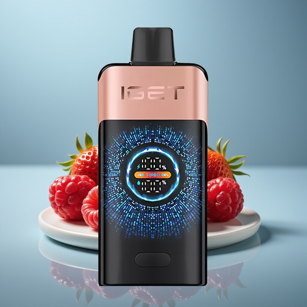 IGET ONE 12000 Puffs Jednorázová E-cigareta Jahoda Malina 2700 mAh