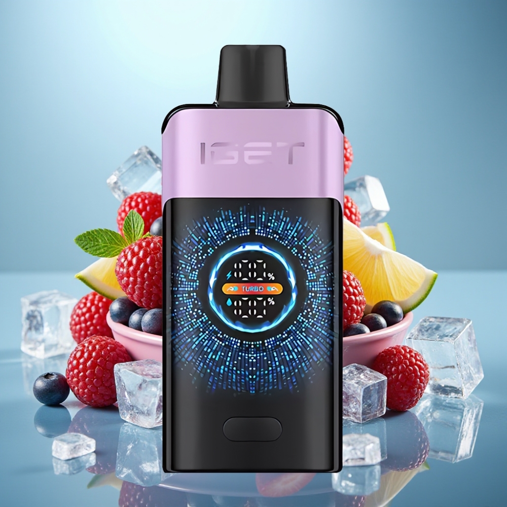 IGET ONE 12000 Puffs Jednorázová E-cigareta Mix Lesných Bobúľ s Mätou 2700 mAh