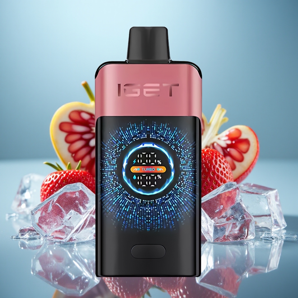 IGET ONE 12000 Puffs Jednorazové Vape Jahoda Grenátový ľad 2700 mAh IGET ONE 12000 Puffs Jednorazové Vape 2700 mAh Curved Screen