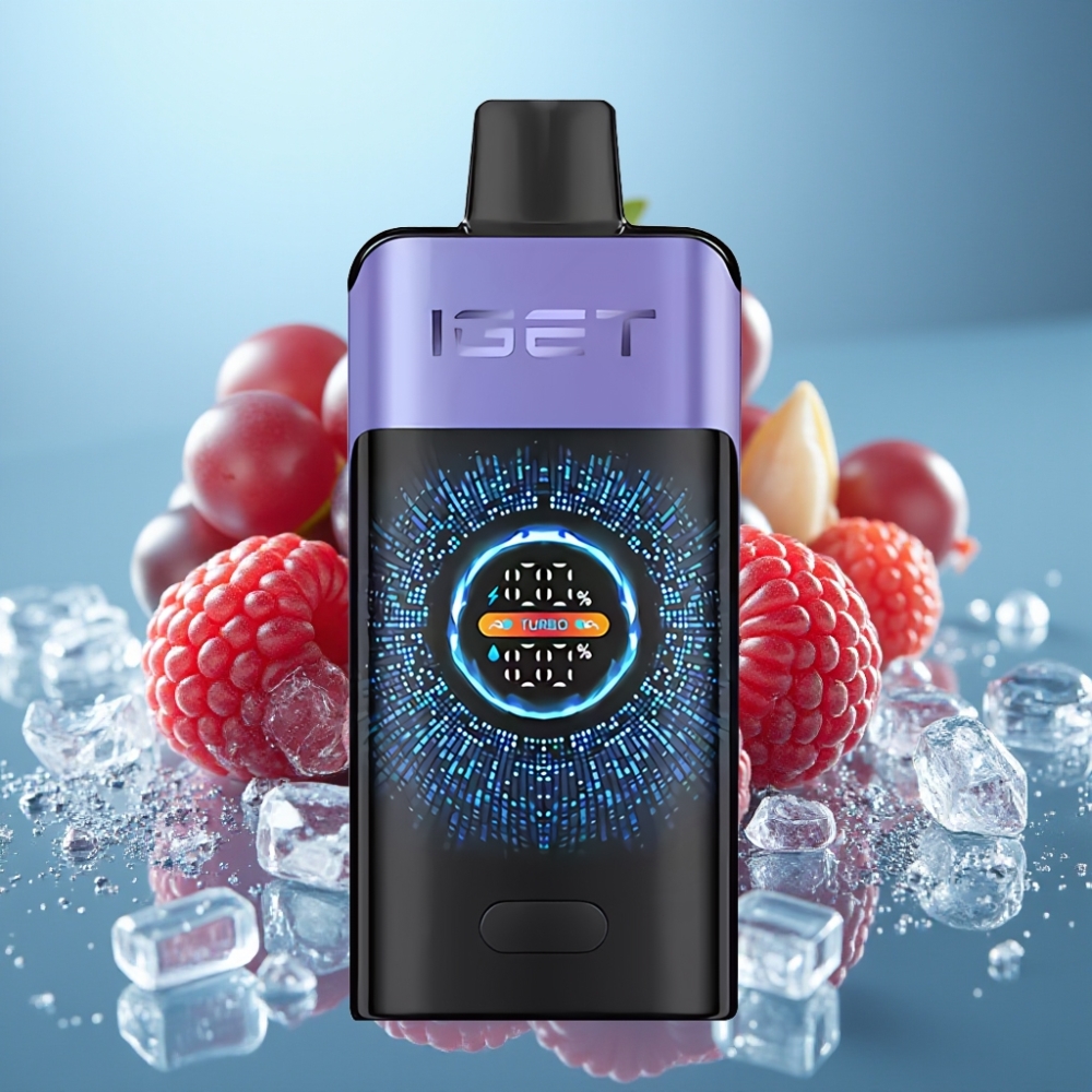 IGET ONE 12000 Puffs Jednorazové Vape Malina Hroznový ľad 2700 mAh