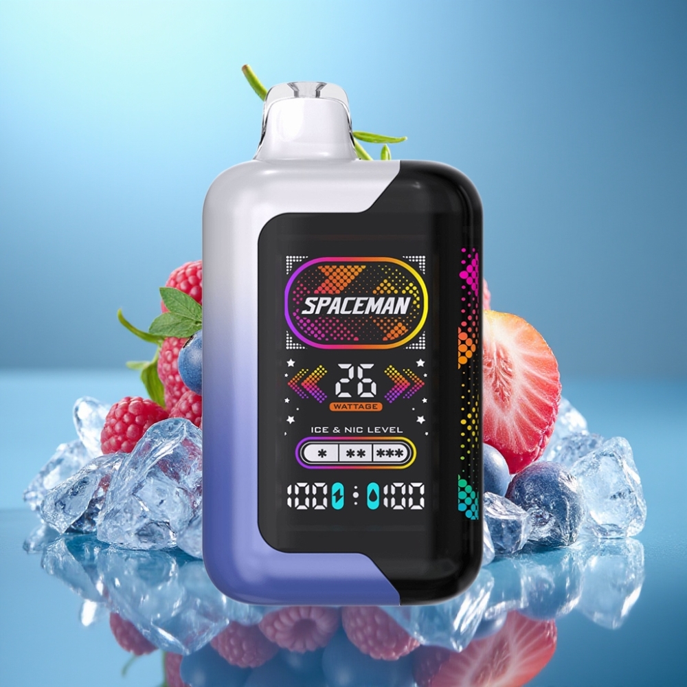 SMOK SPACEMAN SP40000 Zero Nikotín Jednorazové Modrý Malina Ľad