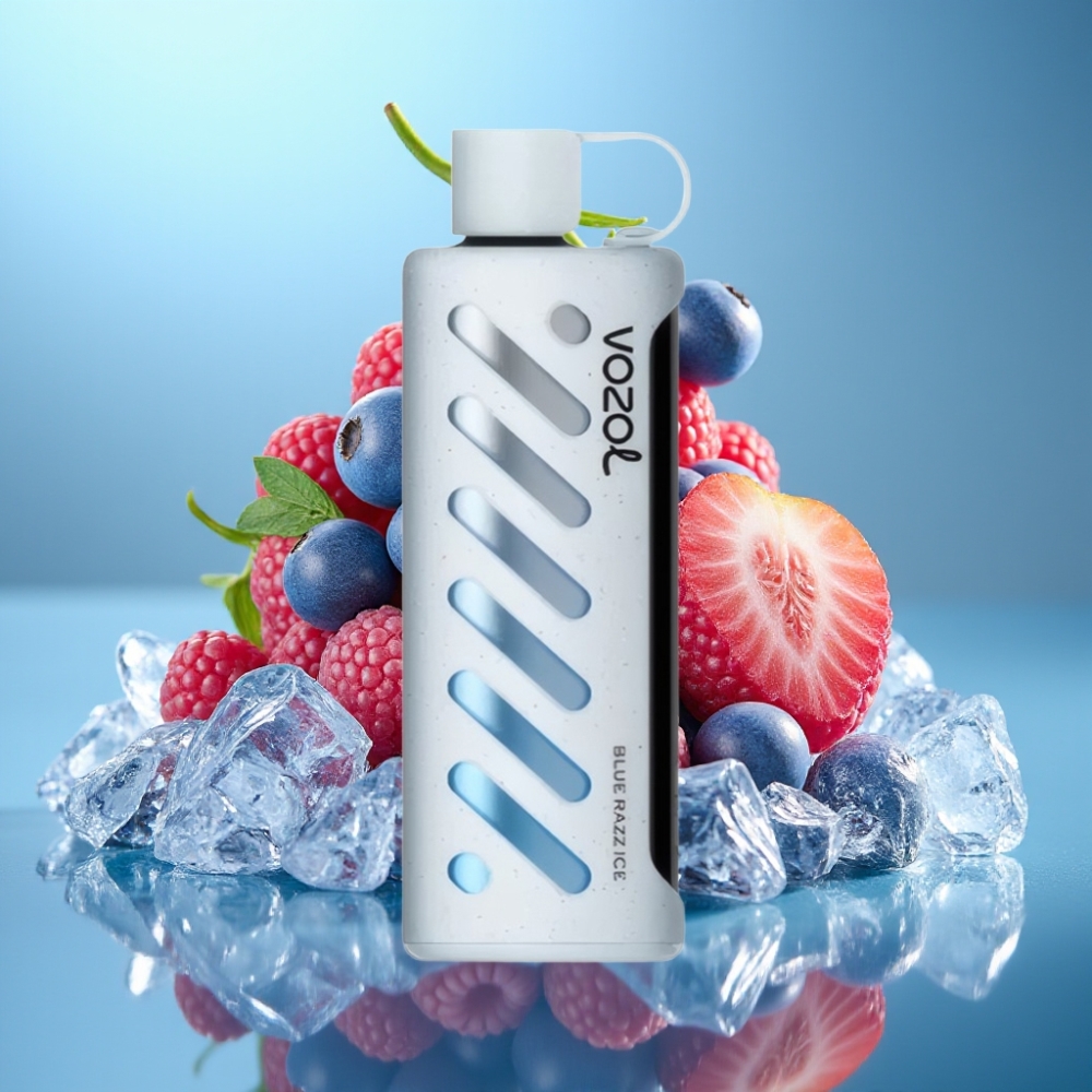 VOZOL Gear Shisha 25000 Puffs Duálne Mrežkové Režimy Modrá Malina Ľad Jednorazové Vape